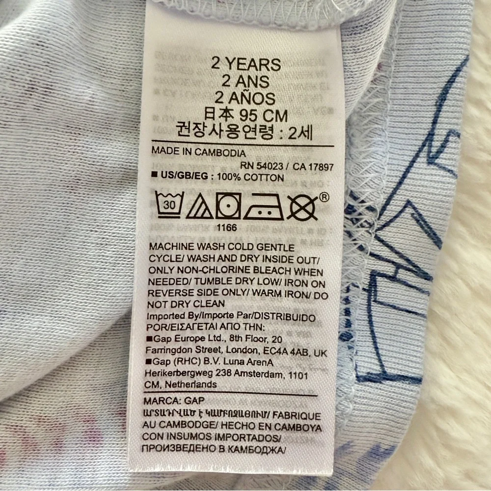 Baby Gap Disney Frozen Organic Cotton Pajamas Size 2T